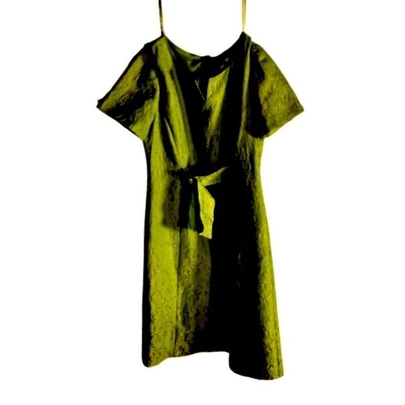 Danny & Nicole Green Dress - Picture 1 of 4